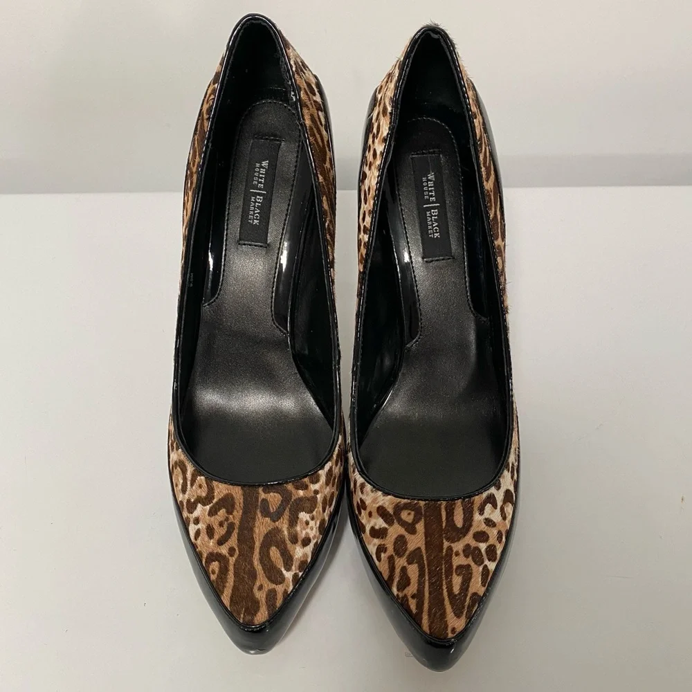 Leopard print platform heels